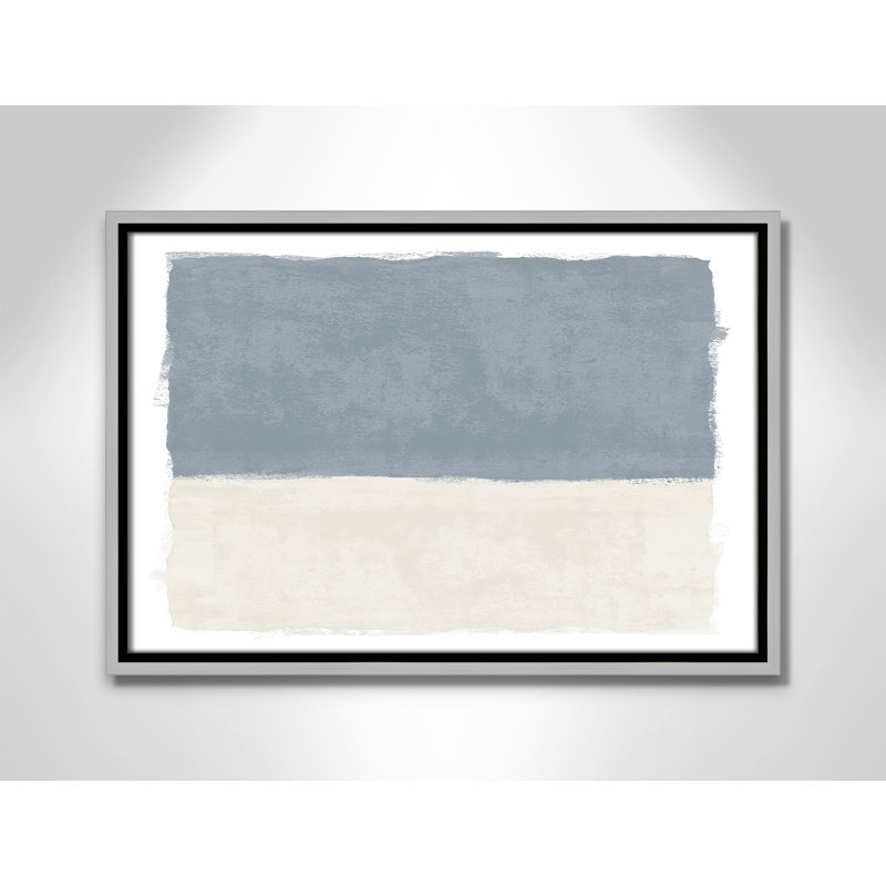 «Coastal Dreams I», reproduction de paysage par Natalie Carpentieri, Toile avec cadre, Flottant argent, L 19,5 po x H 13,5 po