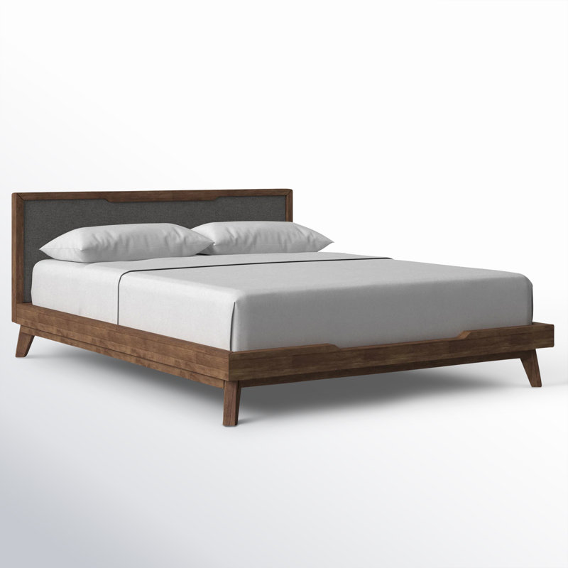 Lit en bois massif Glow, Grand, Noyer