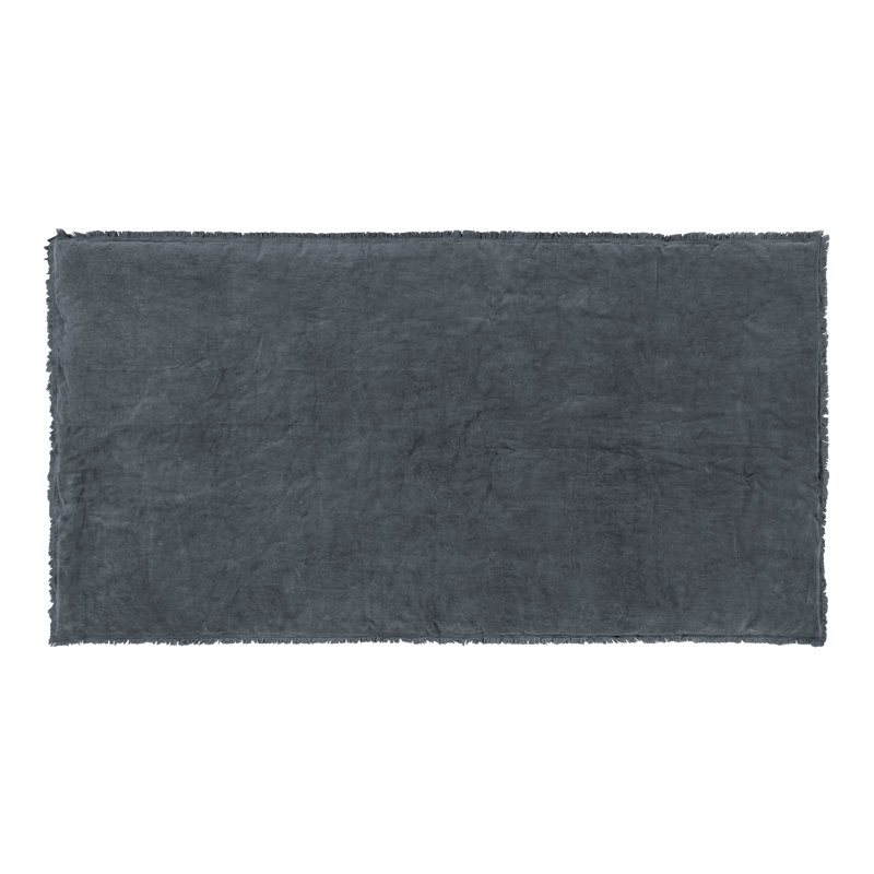 Jaye Velvet Solid Colour Bedspread, Slate