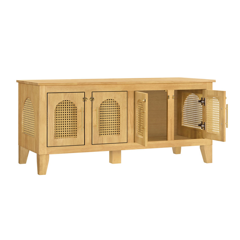Armoire pour chien en rotin Aldercrest, Naturel