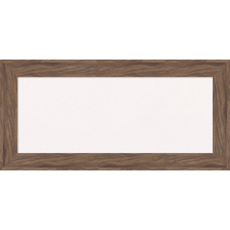 Tableau de bord encadré brun moyen pia, babillard en liège blanc, tableau d'organisation, tableau d'affichage, White