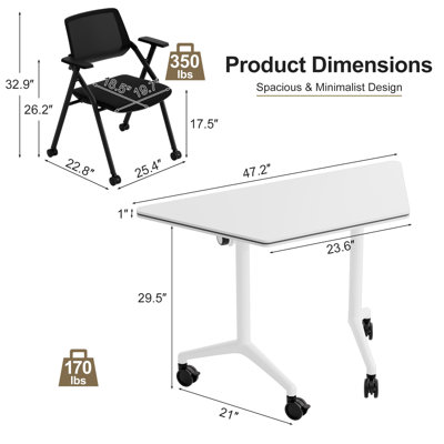 Ensemble de 6 tables de conférence Bridgeton