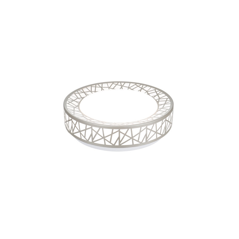 Chic Iron Bird's Nest LED Ceiling Light 5-Class Dimmble, Brushed Nickel, 3.5" H x 12" W x 12" D