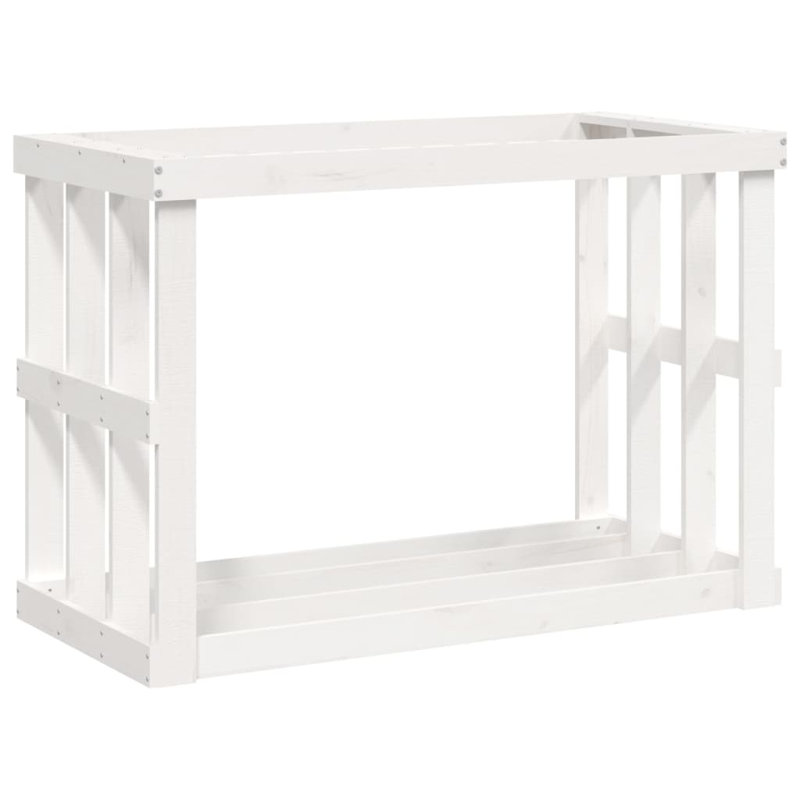 108cm W Solid Wood Log Rack, White