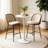 24'' Round White Pedestal Dining Table