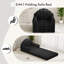 Canapé-lit pliant de 75 po x l 34 po avec support pour le dos, futon convertible 2-en-1 et fauteuil à billes pour les petits espaces, noir-1790098884