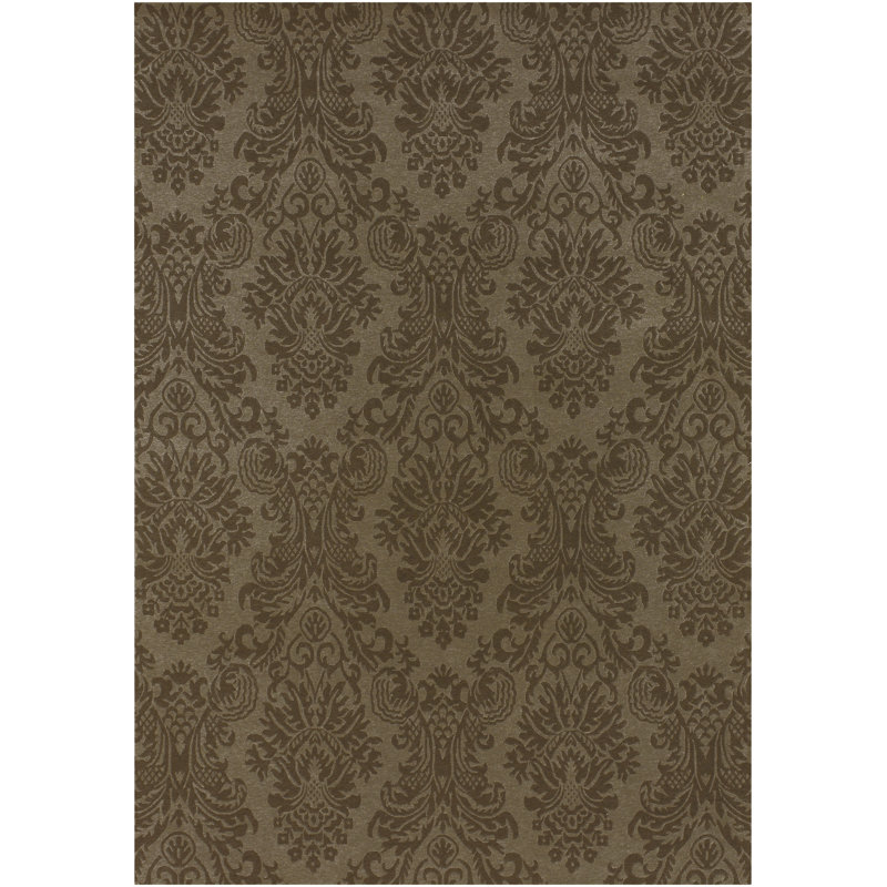 Attles Wool Damask Indoor Rug, Runner 2'6" x 8'