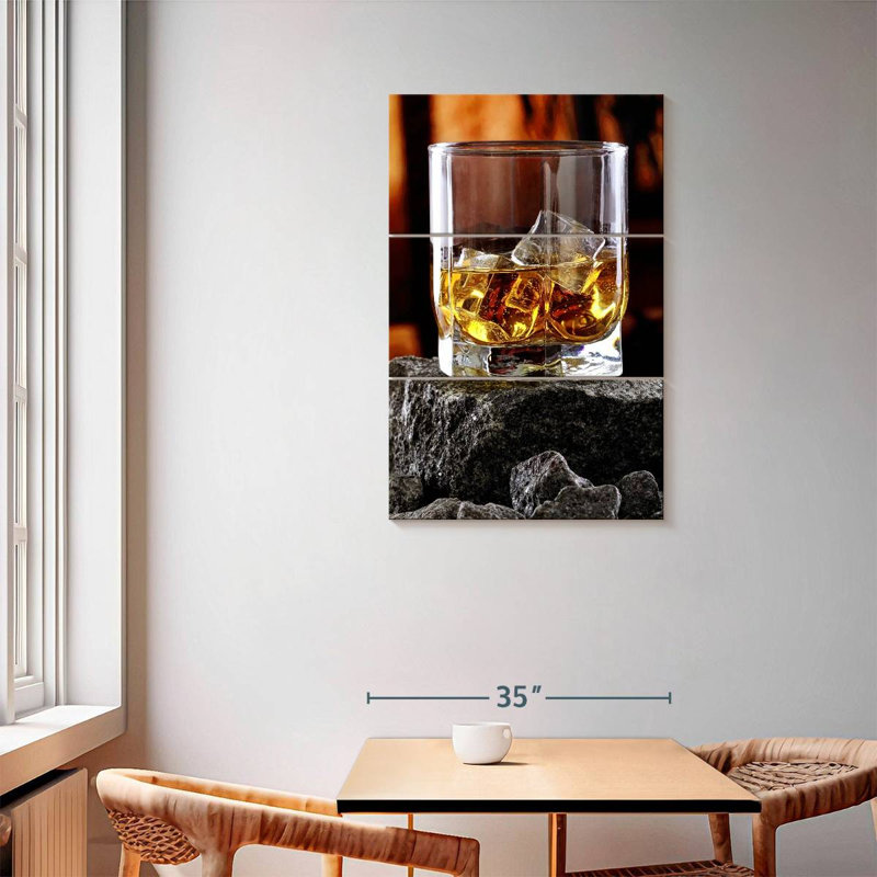 Whisky sur des rochers, H 57 po x l 36 po