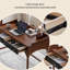 51.18" Brown solid rectangular wood desk