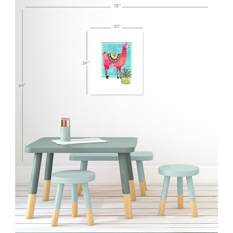 Impression sur papier roulé «Lovely Llama III», H 24 po x l 20 po x P 1 po