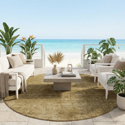 Tapis d'intérieur rond 8 po