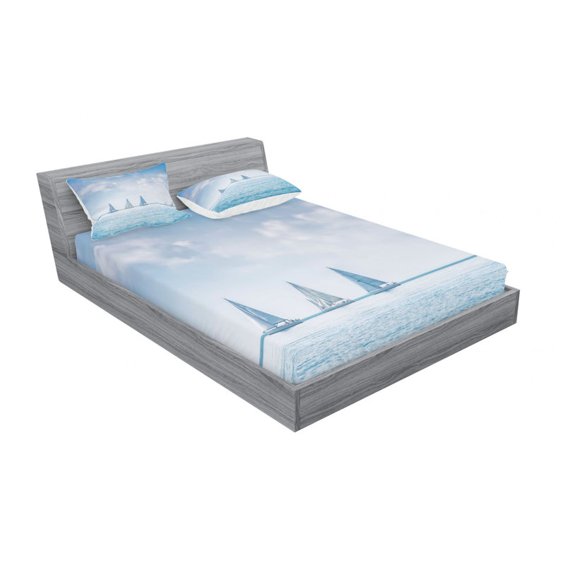 Microfiber Sheet Set, Queen Sheet Set with Fitted Sheet
