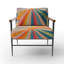 Fauteuil d'appoint rembourré abstrait coloré Colorful Mid Century-1151287307