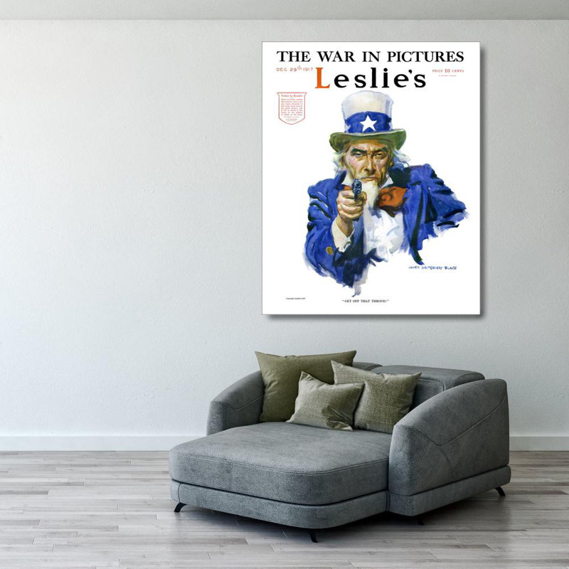 Uncle Sam Get Off That Throne, 35" H x 28" W