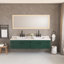 Miroir de salle de bain 72 po x 30 po à DEL avec façade et rétroéclairage, miroir de meuble-lavabo mural, antibuée, mémoire, 3 couleurs, réglable en continu
