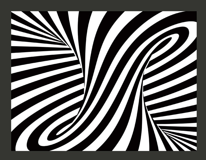 Op-Art b/w 193cm x 250cm Wallpaper, 400 cm x 309 cm