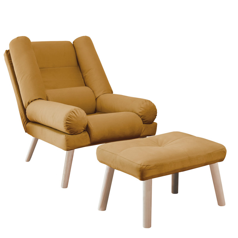 Upholstered Armchair, Yellow