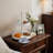 Round 2 Tier White Wooden Tray Stand