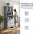 Grey Kitchen Pantry Storage Cabinet with Adjustable Shelves and Safety Features