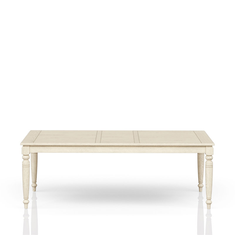 Table avec feuille - Blanc délavé