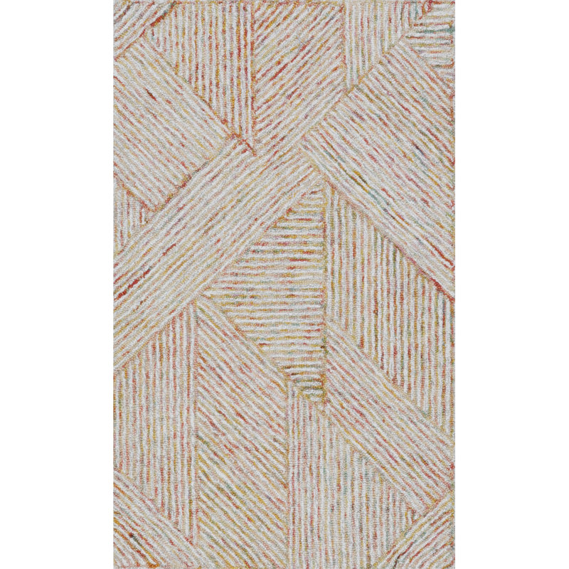 Bramble Hand-Tufted Geometric Multicolor Wool Rug, 3' x 5'
