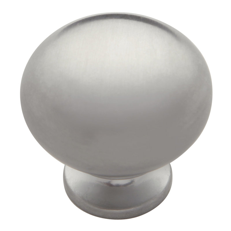 Value Knobs Collection Kitchen or Bathroom Cabinet/Drawer Knob 1-1/4 Inch Diameter, Satin Chrome