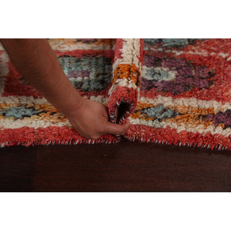 Moroccan Hand Knotted Wool Oriental Rug