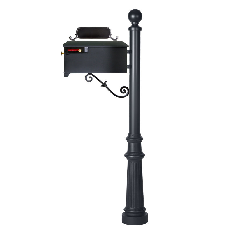 Aluminum Post Mounted Mailbox, Yes