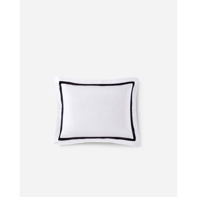 Frame Sham Set, Standard, White/Black