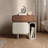 Natural Wood Farmhouse Night Stand With Open Storage Cabinet And Drawer, Bed Side Tables, Nightstand For Bedroom, Living Room