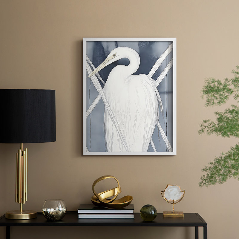 ANIMALS Series CECL XXV-III - Reproduction encadrée de qualité supérieure - prête à être accrochée - aucun clou requis, Blanc