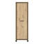 Cerallua 2 Door Wardrobe in Artisan Oak and Black Oak, 100 cm