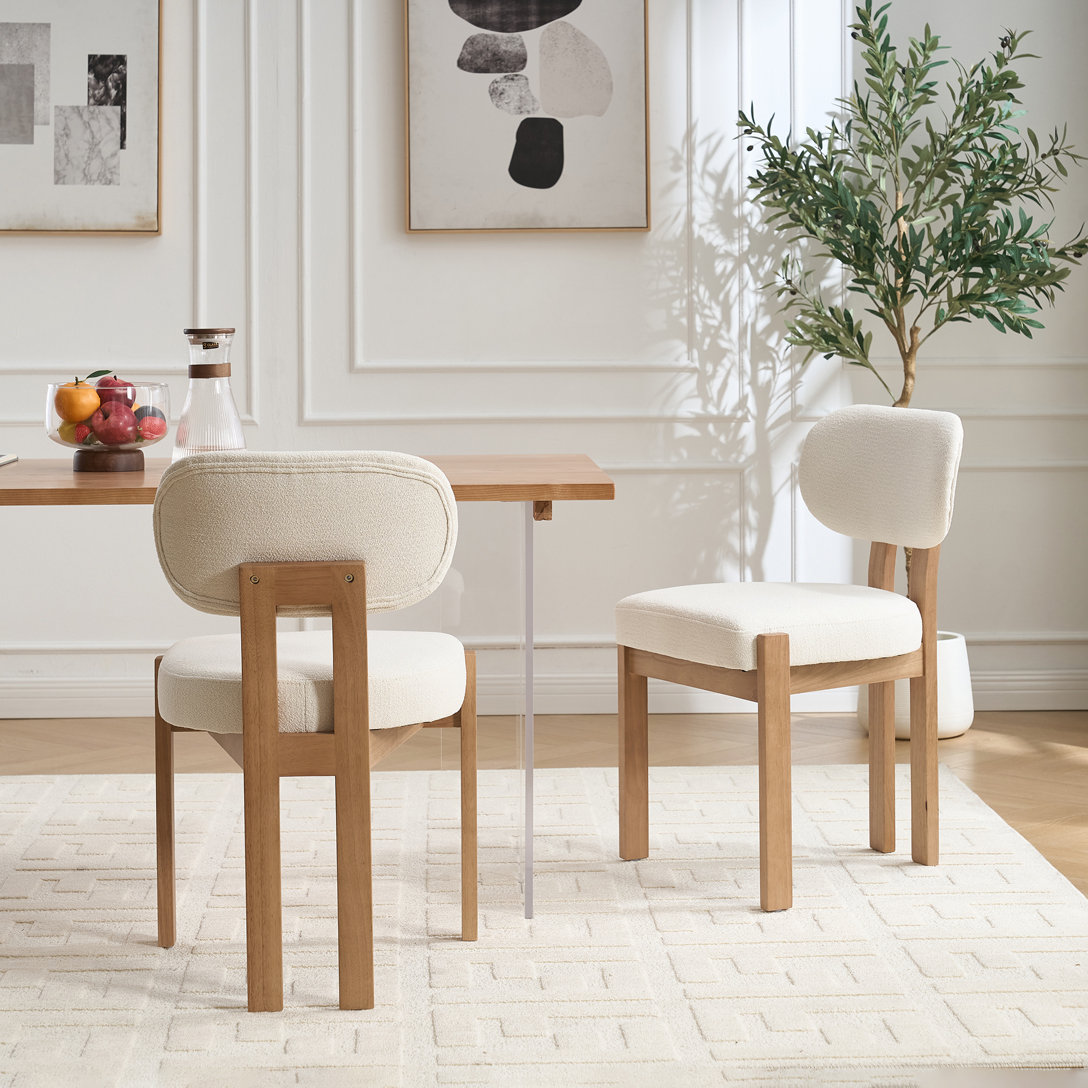 Latitude Run® Plush Chenile Fabric Dining Chairs - Wayfair Canada