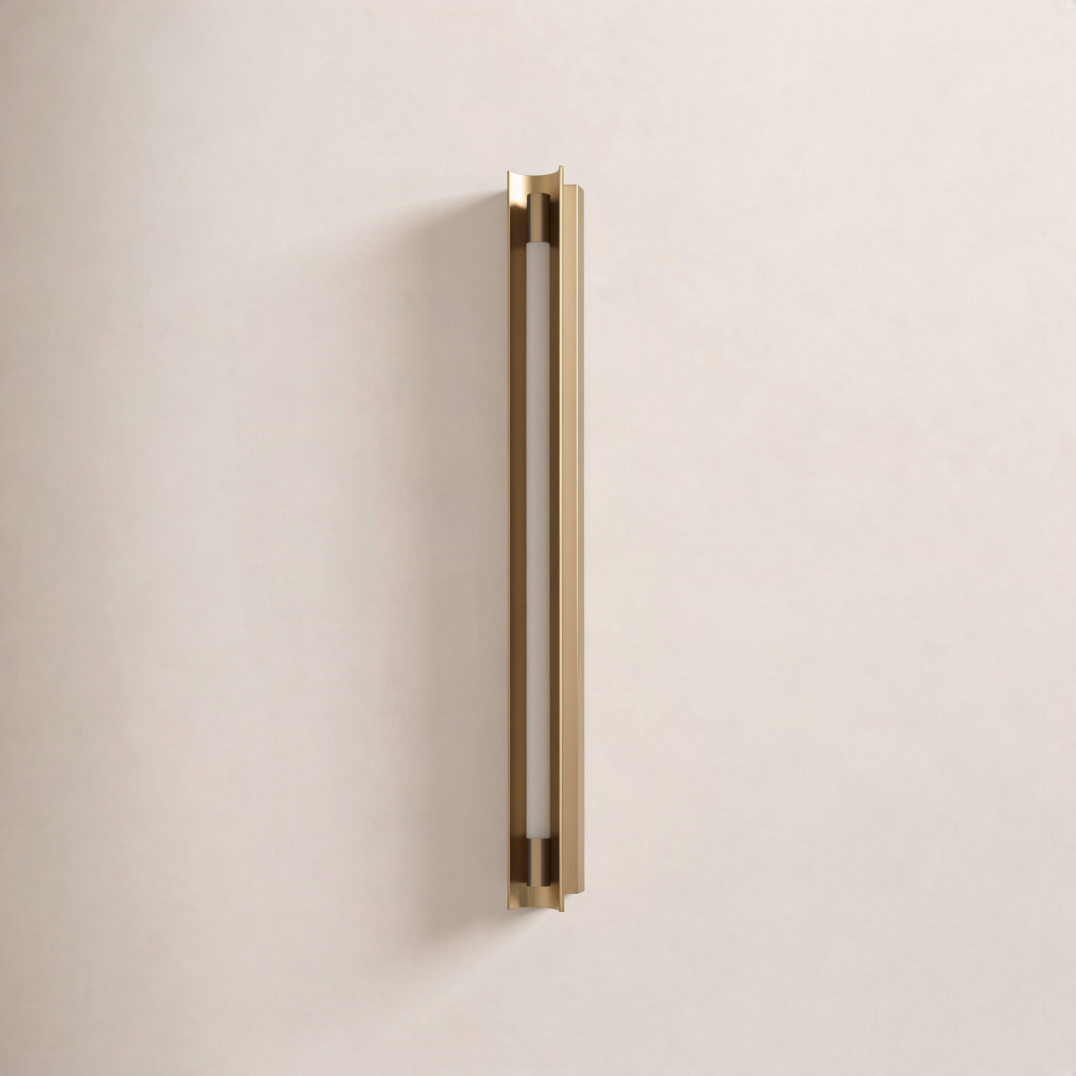 Marine Single Dimmable LED Bath Bar, Burnished Brass
