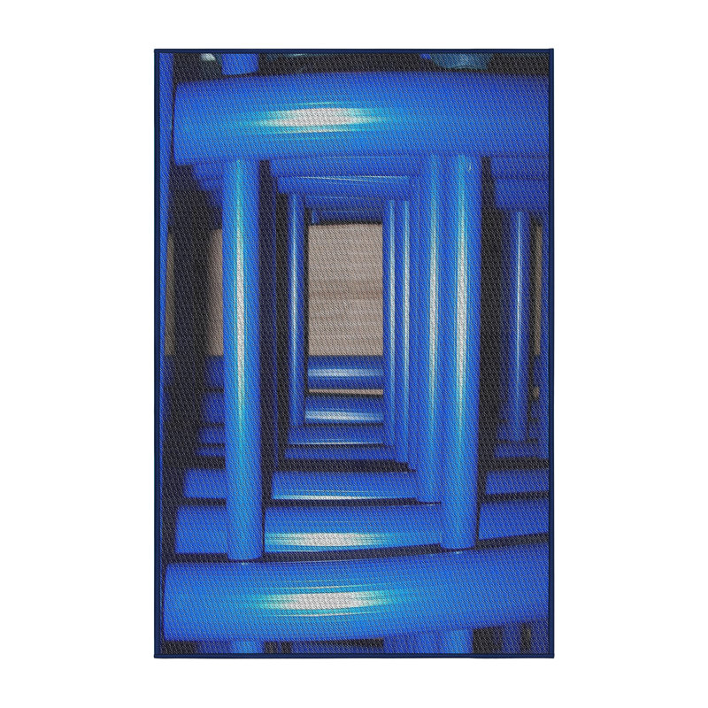 Tapis de zone bleue à motifs, Rectangle 2 pi x 3 pi