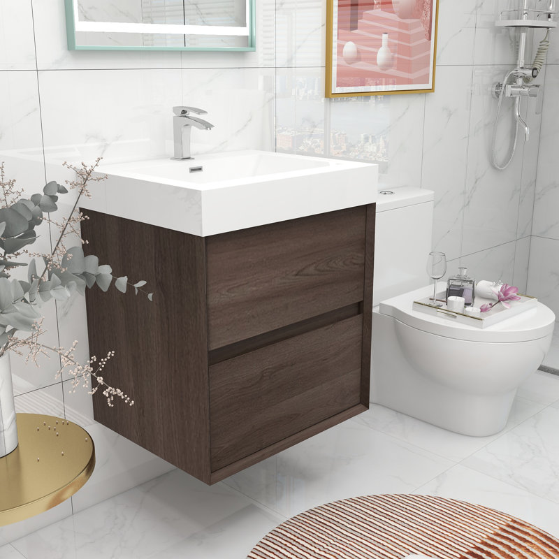 Ensemble de meuble-lavabo simple l 24 po, Chêne rouge