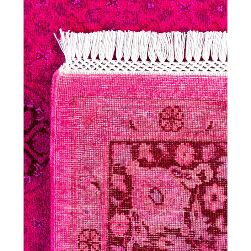 Overdyed One-of-a-Kind 4' 7" X 7' 4" Hand Knotted Area Rug