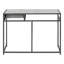Bureau d'ordinateur, bureau personnel, ordinateur portable, tiroir de rangement, L 42 po, travail, stratifié gris, contemporain, moderne