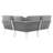 Modway Stance Outdoor Patio Woven Rope Aluminum Small Sectional Sofa-1699754699