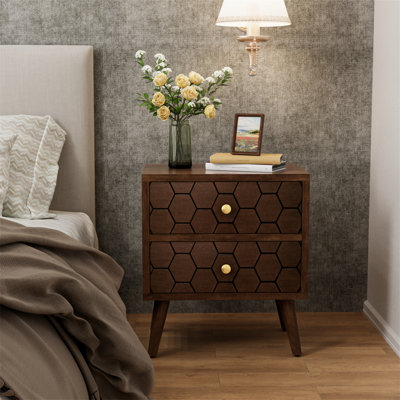  19.7"W Nightstand with 2 Drawers
