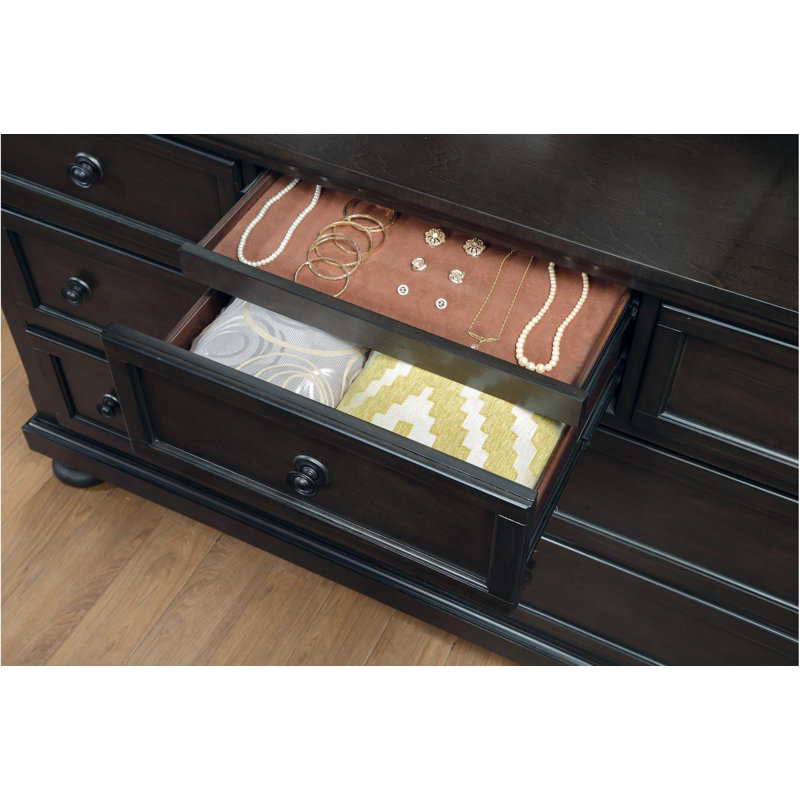 Ensemble de chambre à coucher avec lit de rangement Anajee Graynish Brown 4 & 1, Grand