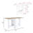 Gateleg Folding Table Space-Saving with Compact Design, White / Macadamia - Living Room