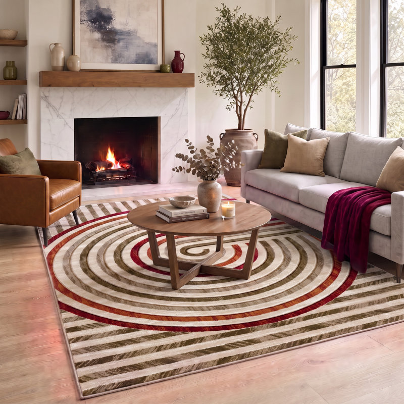 Tapis géométrique moderne et contemporain de la collection Alva, 3'9 X 5'9