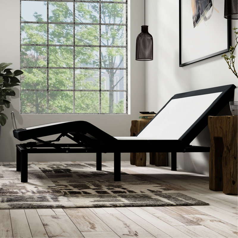 Base de lit double réglable avec DEL sous le lit: massage, minuterie zéro: bâbord, ambiant,