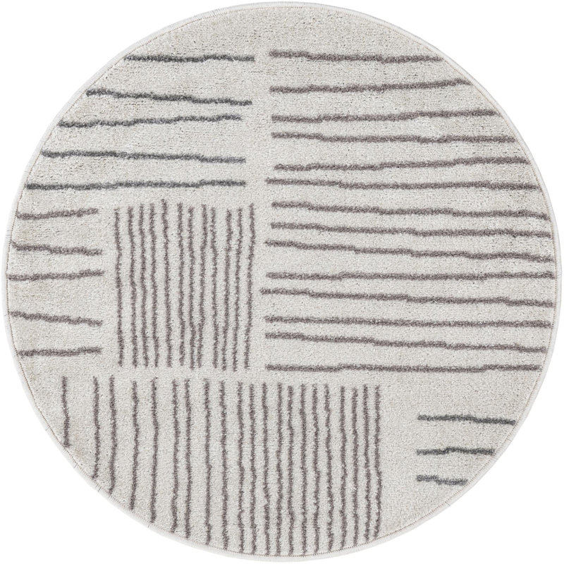 Anaka Striped Indoor Rug, Round 3'3"