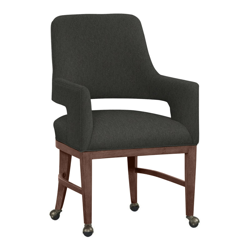 Chaise avec accoudoirs Josie, 9906 Lin, Noyer