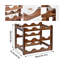Epinal Floor Wine Bottle & Glass Rack Brown