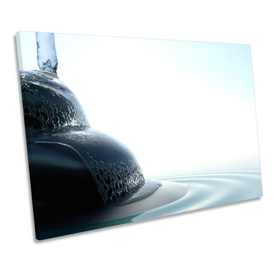 Zen Stones Water Spa - Wrapped Canvas Print
