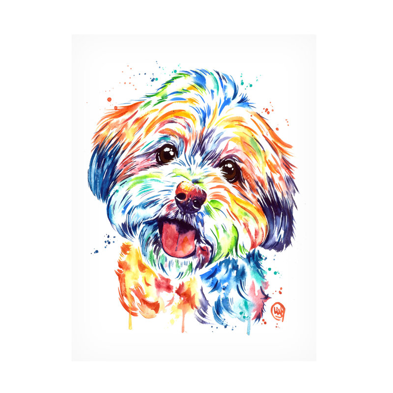 Art sur toile Lisa Whitehouse Shorkie, H 19 po x l 14 po