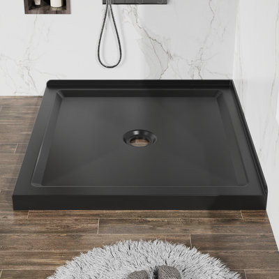 36" W x 36" D Square Shower Base 3.5" Height Acrylic Anti-slip Single Threshold Shower Base